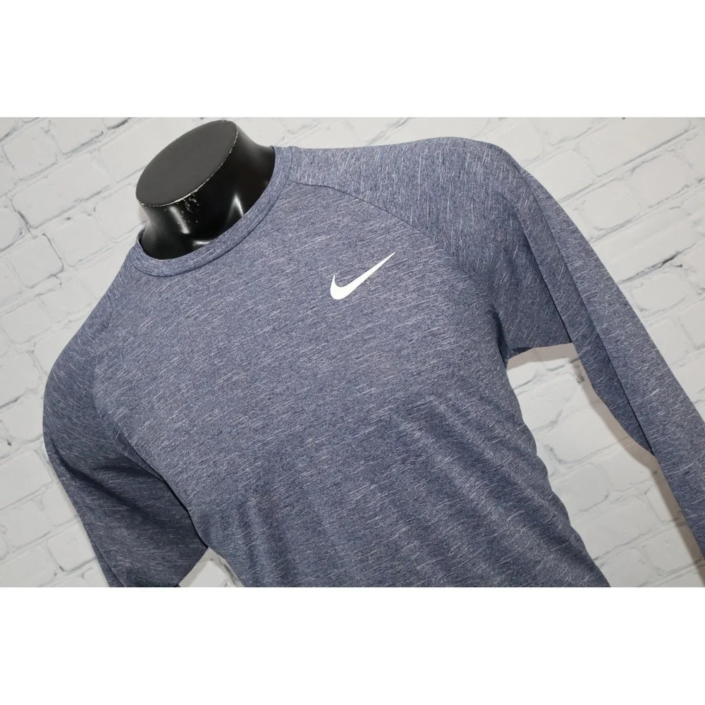 Nike Swim Rash Guard Sun Shirt Mens XL Blue UPF 40+ Dri-FIT NESSA590 Gym Workout